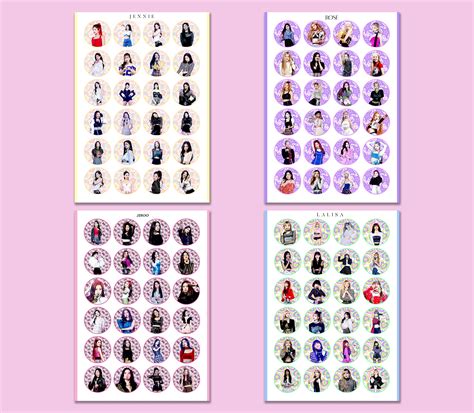 Blackpink Printable Sticker Instant Download Party Supplies Etsy