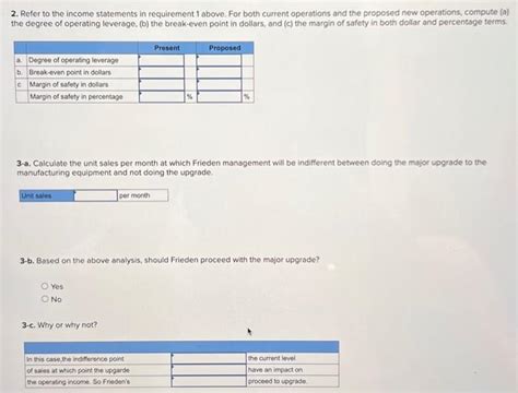 Solved 2 Refer To The Income Statements In Requirement 1 Chegg