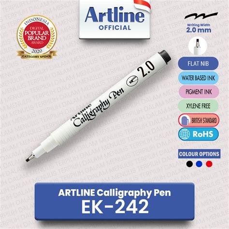 Jual Artline Ballpoint Pulpen Calligraphy Lettering Pen 2 Mm Ek 242