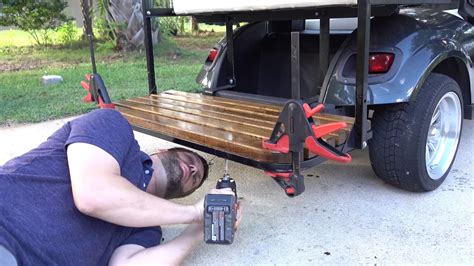 Custom Wooden Foot Rest For Golf Cart Rear Seat Made From Solid Ash