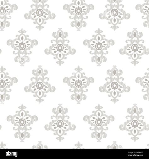 Elegant Beige Floral Damask Pattern Stock Vector Image Art Alamy