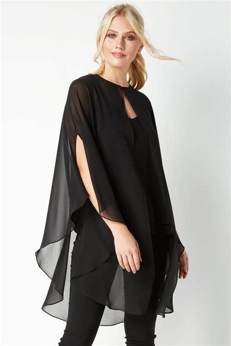 Chiffon Longline Jacket In Black Roman Originals Uk