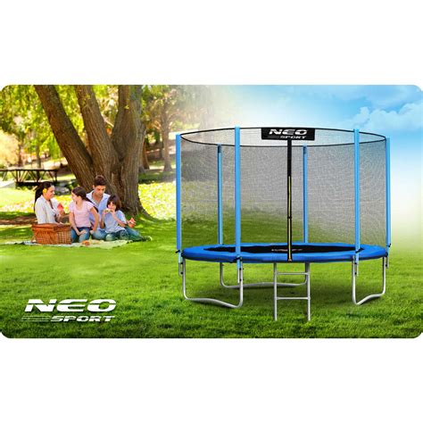 Trampolina ogrodowa 10ft 312cm z siatką zewnętrzną i drabinką Neo Sport