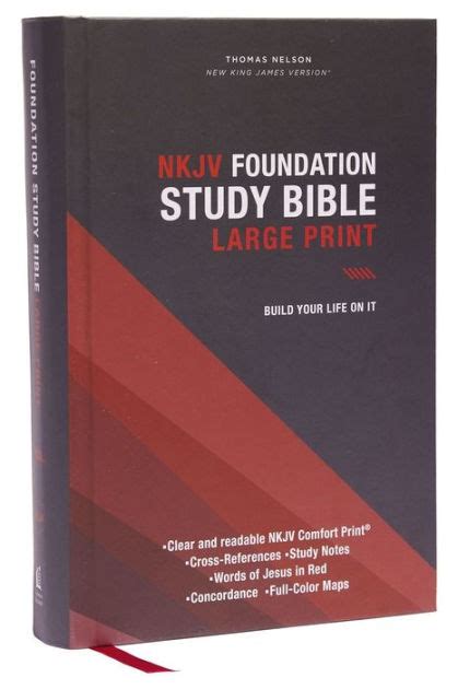 Nkjv Foundation Study Bible Large Print Hardcover Red Letter