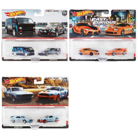 Hot Wheels Car Culture Packs Set Twin Pack Dash H Hks Set Toyota Supra Set Ford Mustang Set
