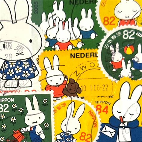 Handmade MIFFY / Nijntje Greeting Card Crafted With Authentic Postage ...