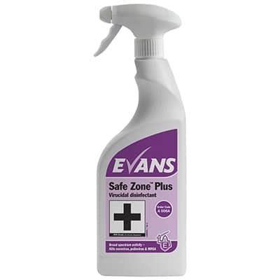 Evans Vanodine Safe Zone Plus Virucidal Cleaner Disinfectant Ml