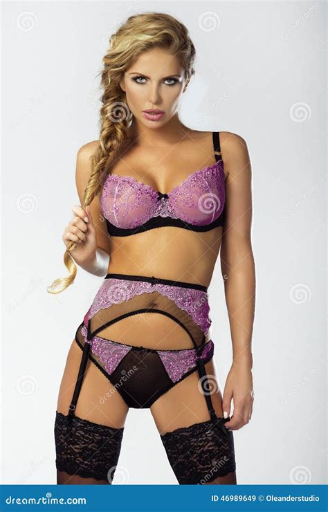 Sensual Woman Posing In Lingerie Stock Image Image 46989649