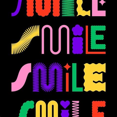 Colorful Smile Typography Design