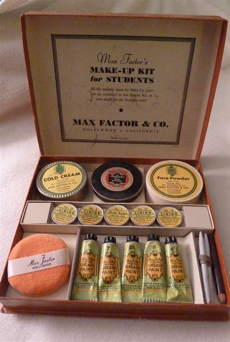 Vintage Max Factor Stage Makeup Kit Female Box Rare Hollywood