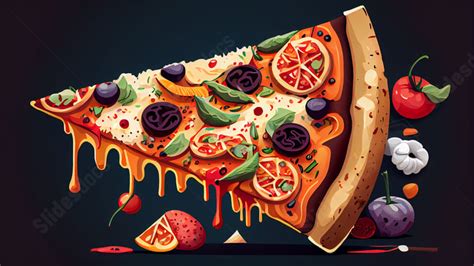 Illustration Of Pizza Slices Powerpoint Background For Free Download - Slidesdocs