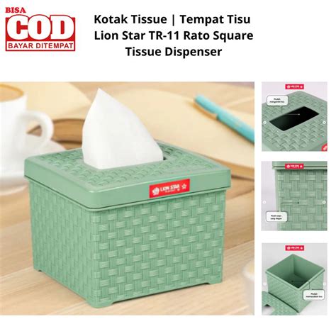 Jual Lion Star Kotak Tissue Tempat Tisu TR 11 Rato Square Tissue