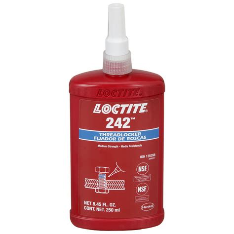 LOCTITE, 242, Blue, Medium-Strength Threadlocker - 4KL40|135356 - Grainger