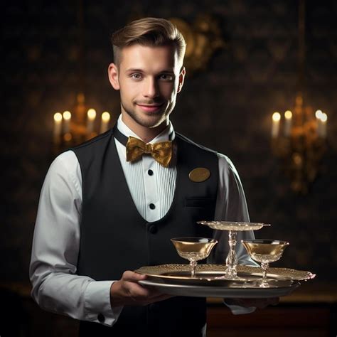 Premium Ai Image Luxury Waiter