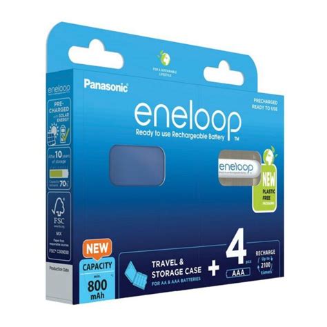 Panasonic Eneloop BK 4MCDEC επαναφορτιζόμενες μπαταρίες AAA 800mAh 1 2V