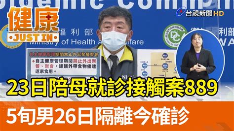 23日陪母就診接觸案889 5旬男26日隔離今確診【健康資訊】 Youtube