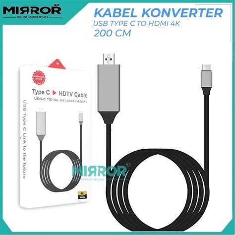 Jual Kabel Konverter Usb Type C To Hdmi K Hz M Shopee Indonesia