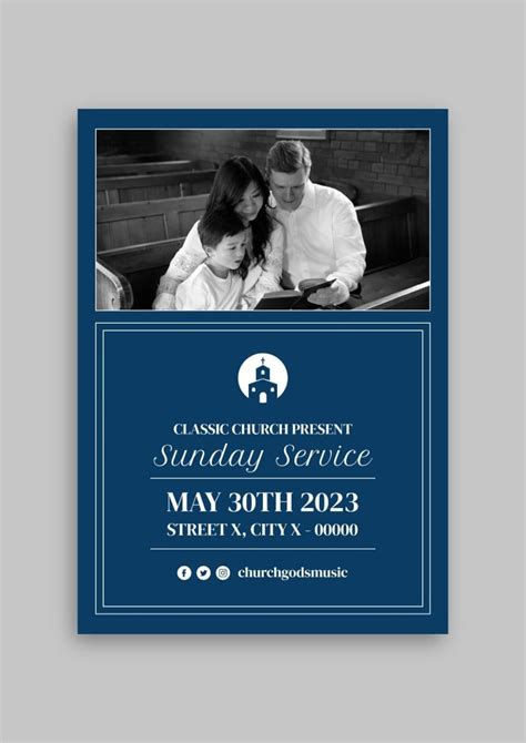 Free Elegant Classic Church Invitation Template To Edit