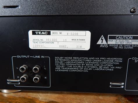 Teac W R Dual Auto Reverse Cassette Deck Dolby Hx Pro Tested