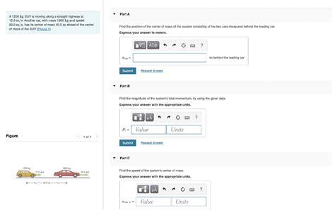 Solved Part A A 1200 Kg SUV Is Moving Along A Straight Chegg