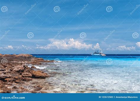 The Azure Sea In Thailand And The Yacht Racha Island Stock Image