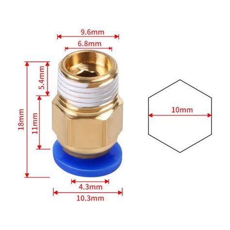Пневматичен метален фитинг PC4-01 - 3DPrintX