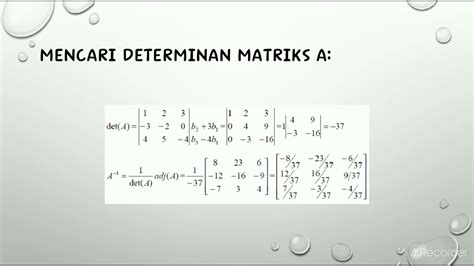 Determinan Ekspansi Kofaktor Sifat Sifat Determinan Dan Reduksi Baris Aturan Cramer Youtube