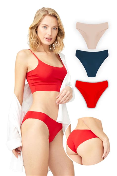 Basic İz Yapmayan Lazer Kesim Kadın Bikini Külot lü Paket COTTONHILL