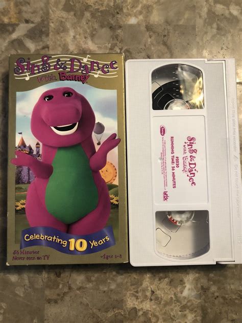 Barney Sing And Dance With Barney Vhs 1999 45986020307 Ebay