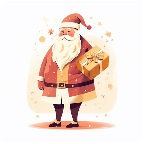 Premium AI Image There Is A Cartoon Santa Claus Holding A Present In