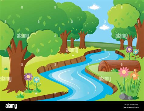 Fluss Illustration Stock Vektorgrafiken Kaufen Alamy