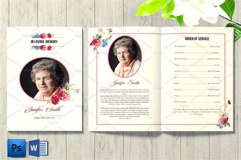 Photoshop Funeral Program Template