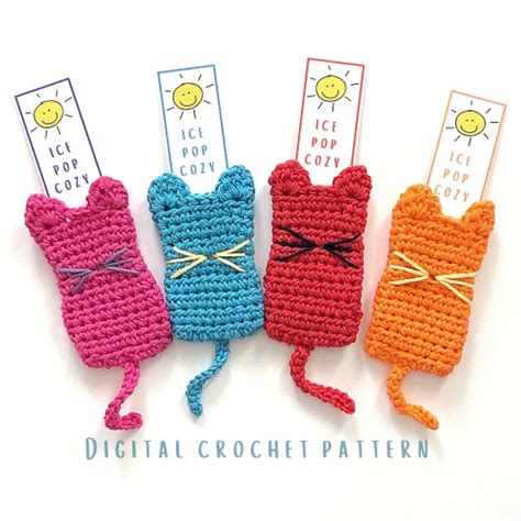 Crochet PATTERN Freeze Pop Holder Cozy Cover Yogurt Cozy Etsy