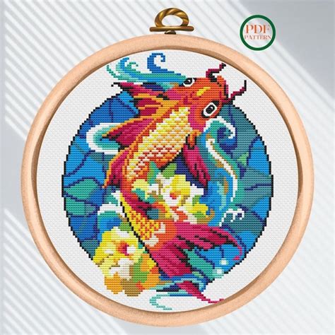 Cross Stitch Koi Fish Pattern Etsy