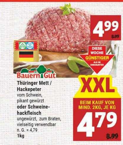 Bauern Gut Th Ringer Mett Oder Hackepeter Oder Schweinehackfleisch