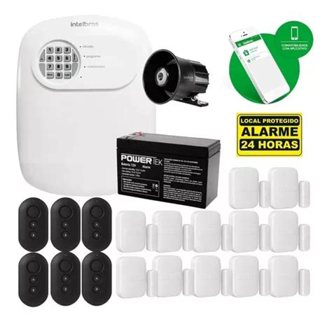 Kit Alarme Intelbras 12 Sensores Magnéticos Sf E 6 Controle