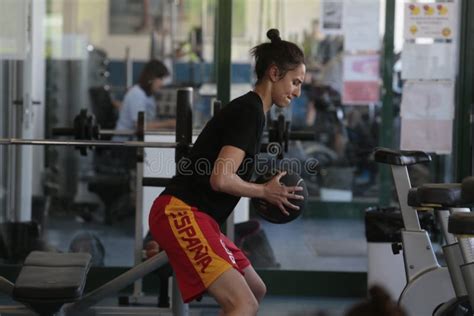 Van Het Basketbalvrouwen Van Spanje De Nationale Opleiding Van Het Team