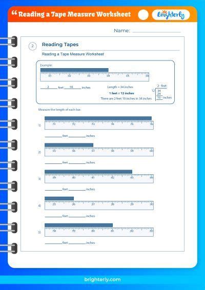 Free Reading A Tape Measure Worksheets [pdfs] Brighterly