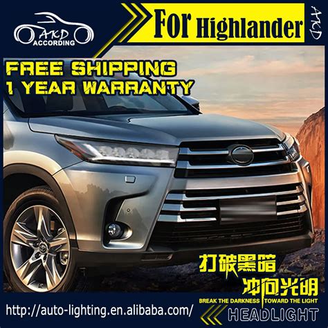 AKD Car Styling For Toyota Highlander Kluger LED Headlight 2018 2019