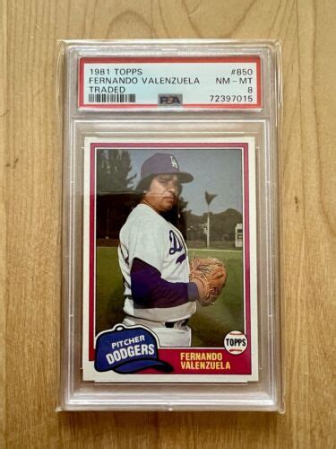 Topps Traded Fernandovalenzuela Rc Rookie Mint Psa Nm Mt