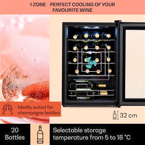 Shiraz Uno Wine Refrigerator Litres Bottles Touch Control