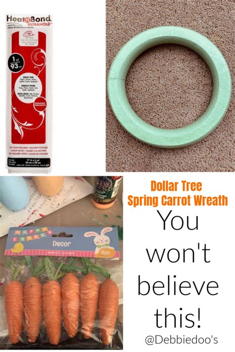 Dollar Tree Spring Carrot Wreath