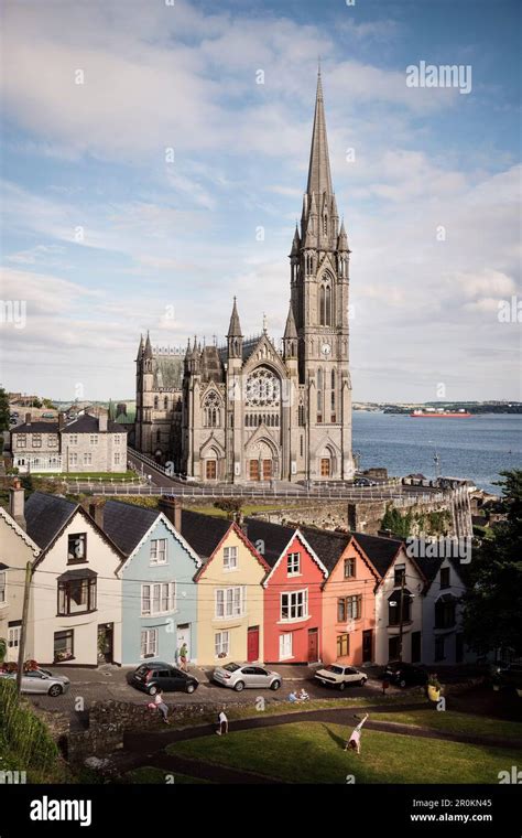 Cobh Cathedral, Deck of Cards houses (colourful and steep houses at ...