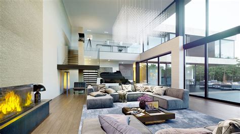 Big Living Room Modern Architecture House Big Living Rooms