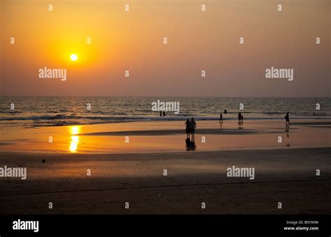 Sunset At Arambol Beach Goa India Stock Photo Alamy