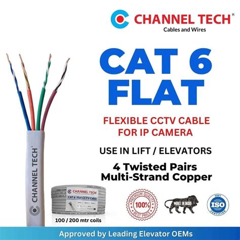 Cat Flat Cable For Ip Cam Channel Tech At Meter Mira Road