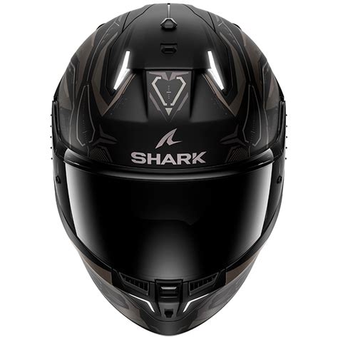 Shark Skwal I Linik Mat Negro Antracita Antracita Motard Class