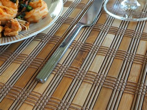 Bamboo Placemats Set Of 4 Handmade And Natural Table Mats For A Etsy