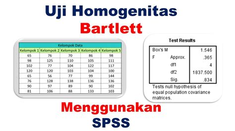 Spss Uji Homegenitas Bartlett Youtube