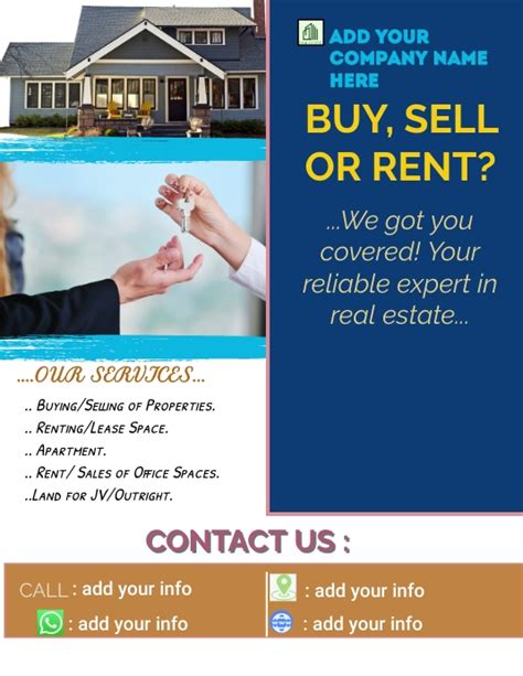 Real Estate Agent Advert Flyers 1 Template Postermywall